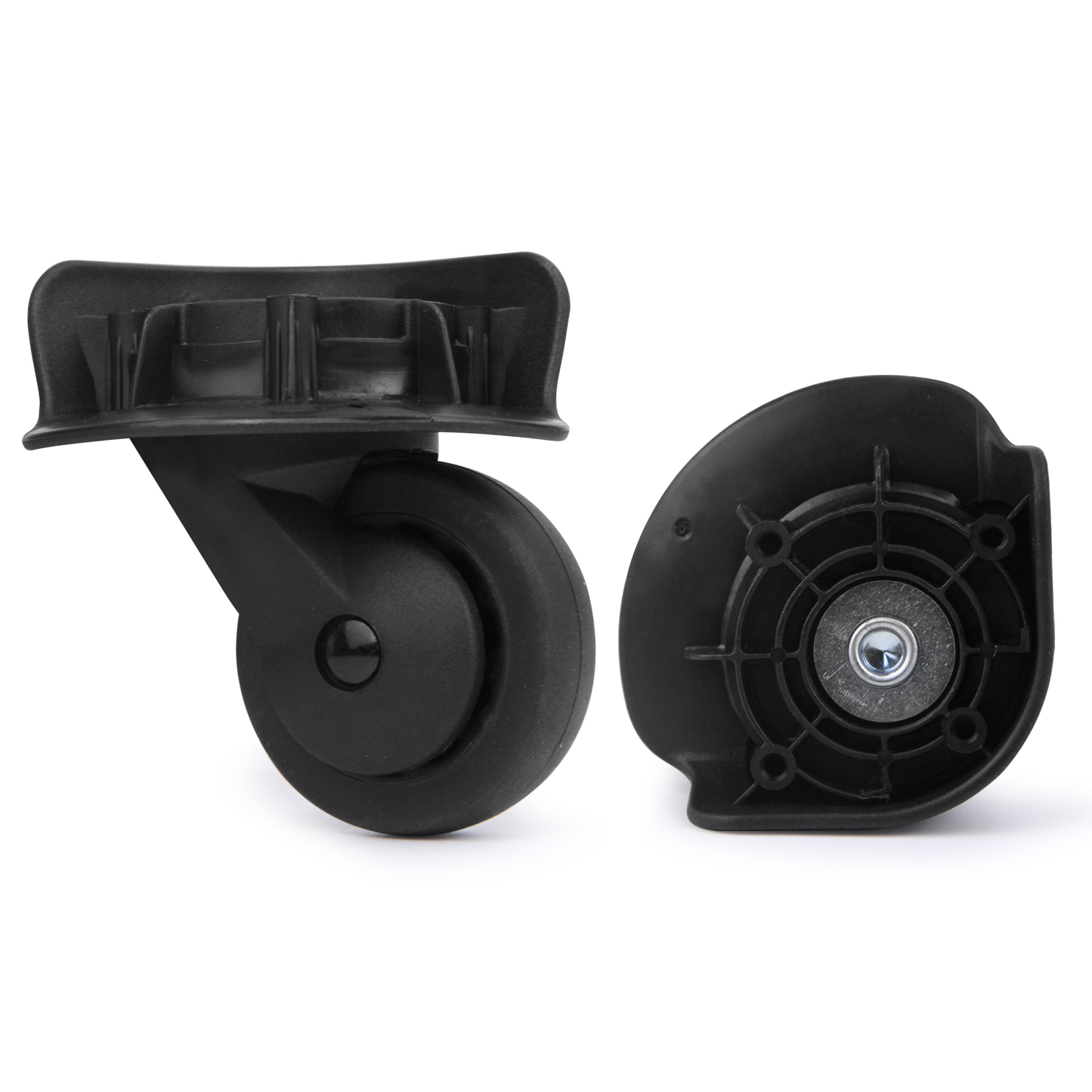 Luggage Wheel Replacement - 1Pair Black Luggage Wheels Wear-Resistant Suitcase