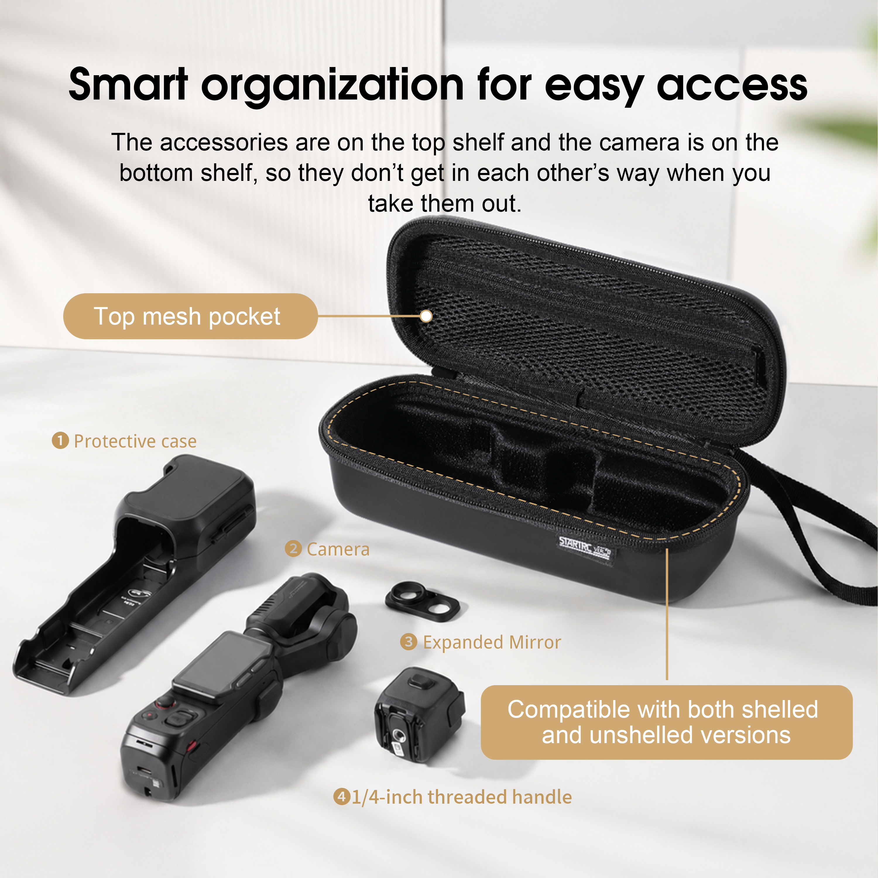 Travel Accessories Gadget - Carrying Case For Insta 360 Luna