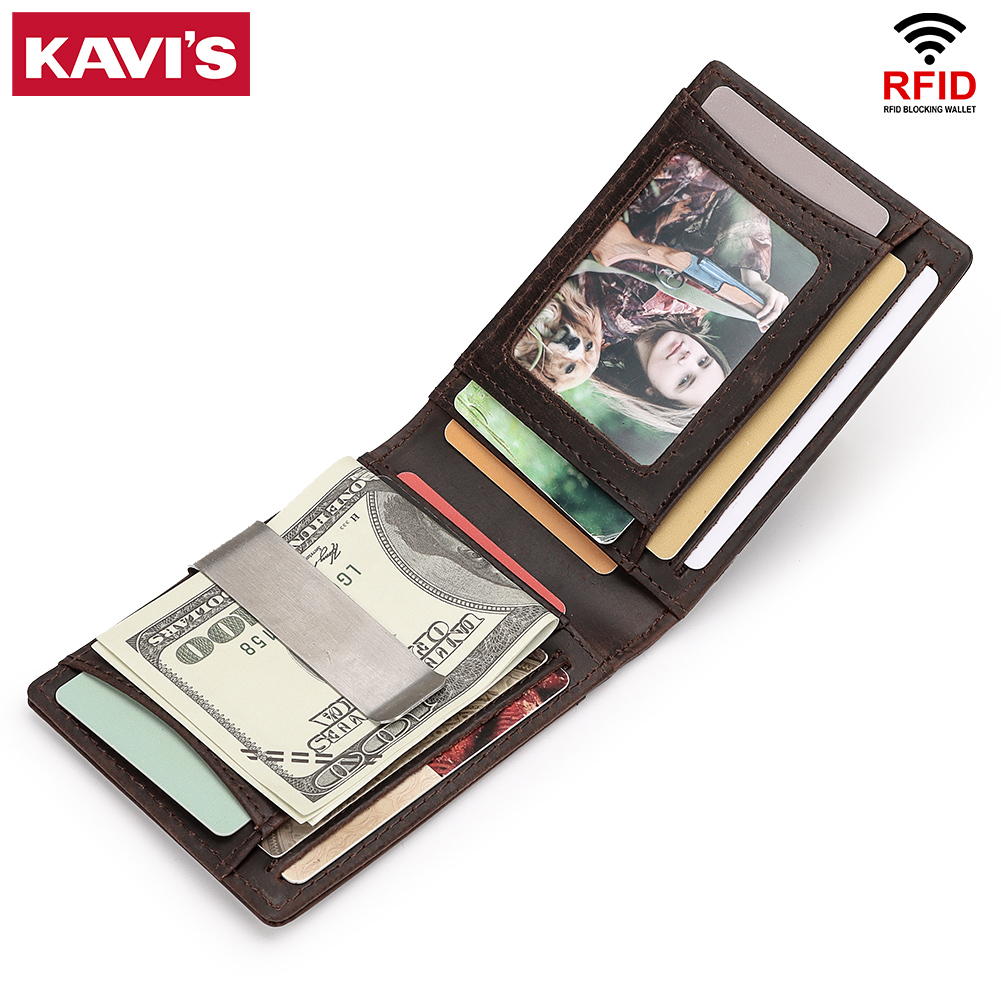 Travel Wallet Slim - KAVIS Money Clip Wallet for Men