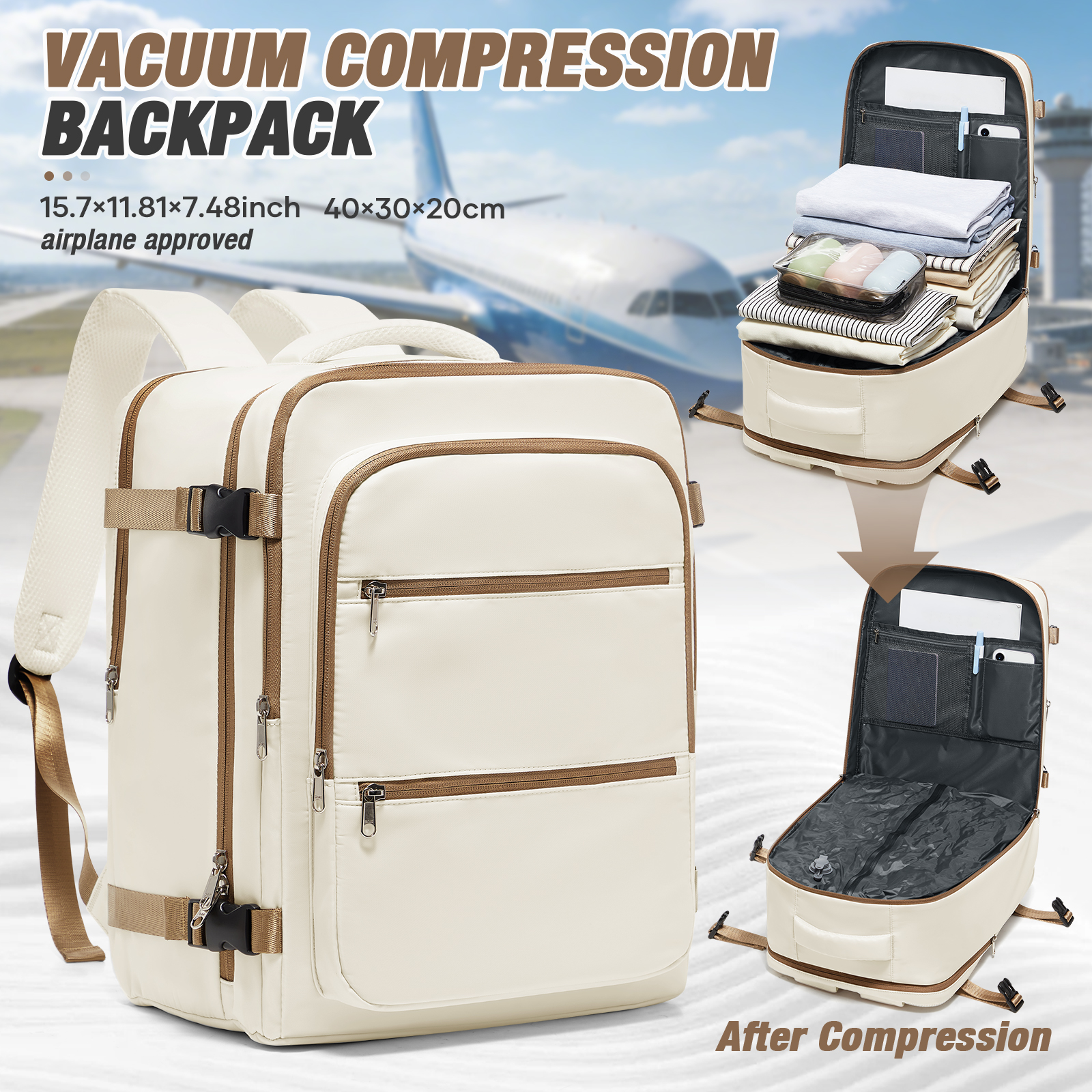 Travel Accessories Gadget - Vacuum Backpack Backpack Hand Luggage Aircraft,