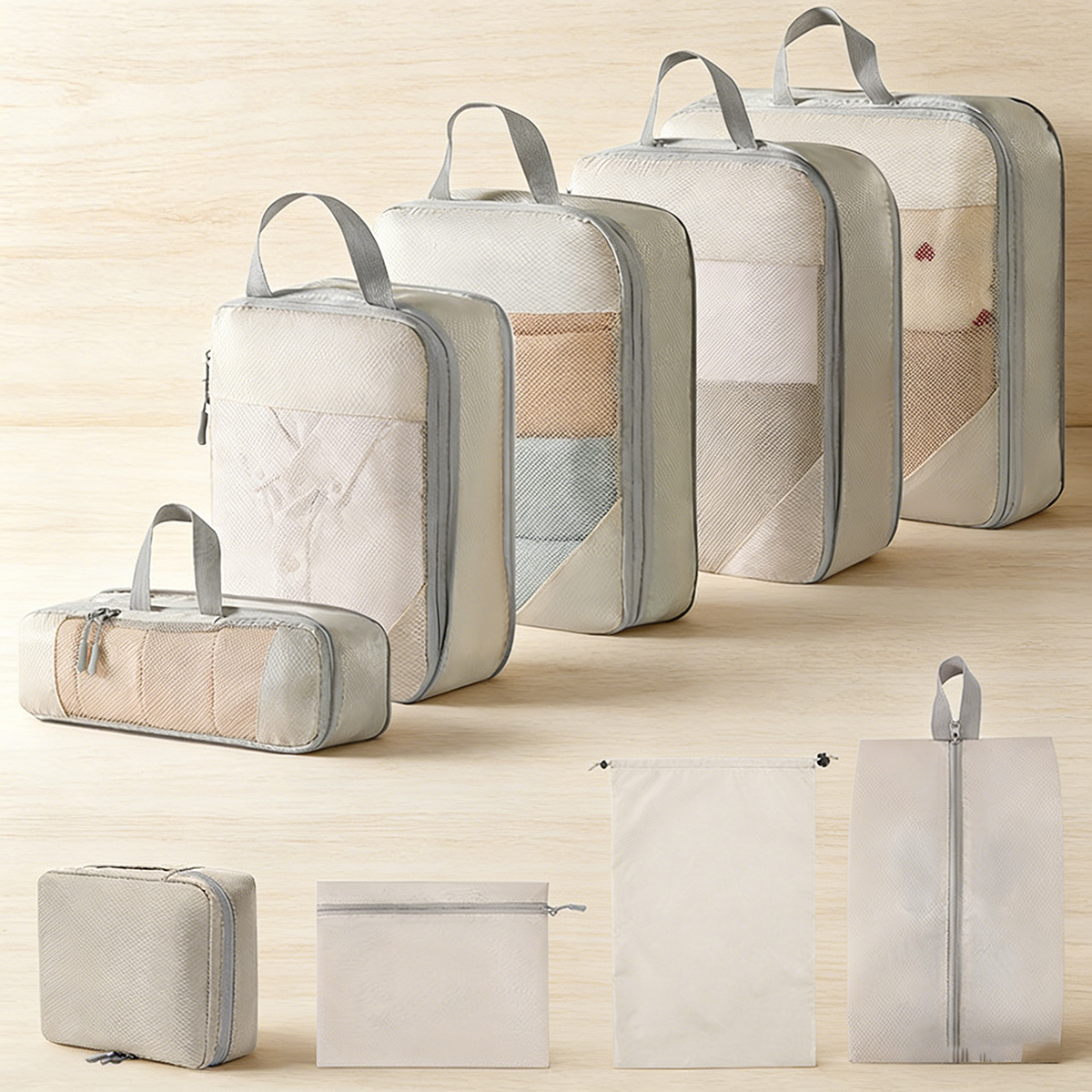 Travel Accessories Kit Bag - 5pcs/set Lightweight Portable Travel Compression Storage
