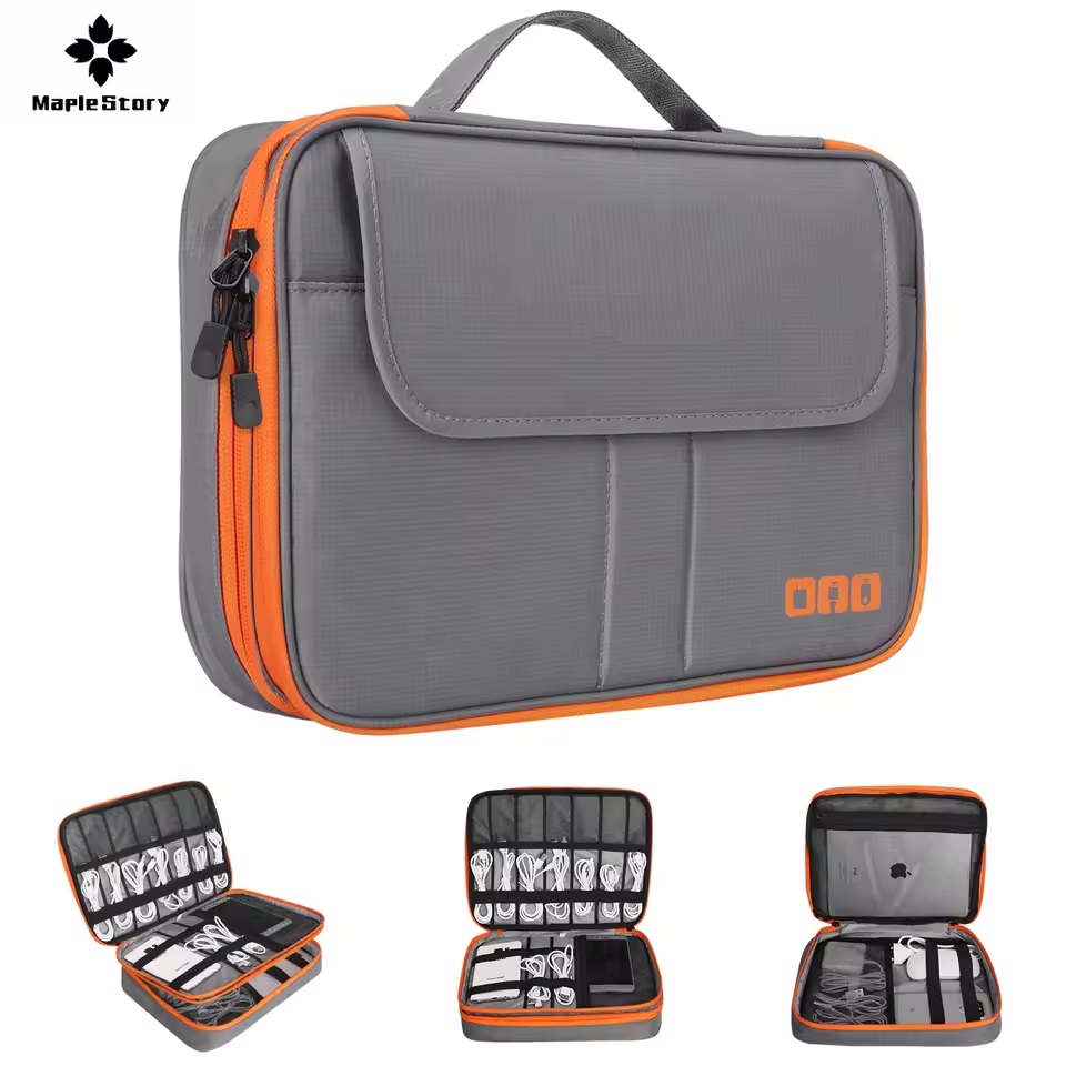 Travel Accessories Gadget - Travel Double Layer Digital Storage Pouch