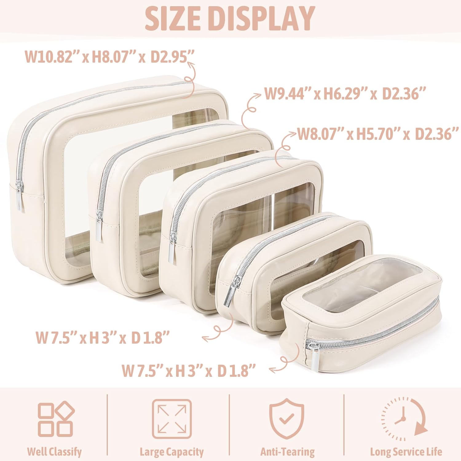 5PCS Diaper Bag Organizer Pouc - Toiletry Bag Tsa incelemesi ve fiyatı