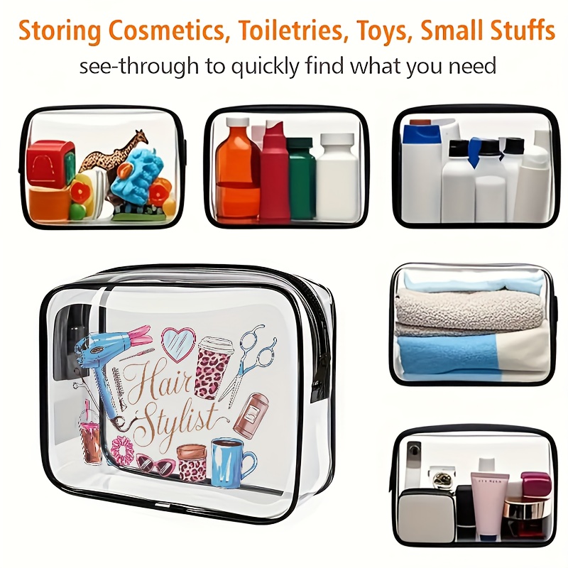 1pc Clear Makeup Bag Transpare - Toiletry Bag Tsa incelemesi ve fiyatı