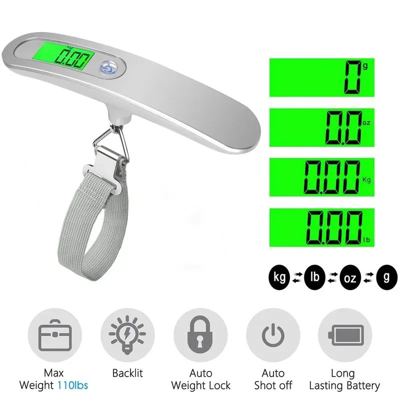 Fish Scales 50kg/110lb Portabl - Luggage Scale Hanging incelemesi ve fiyatı