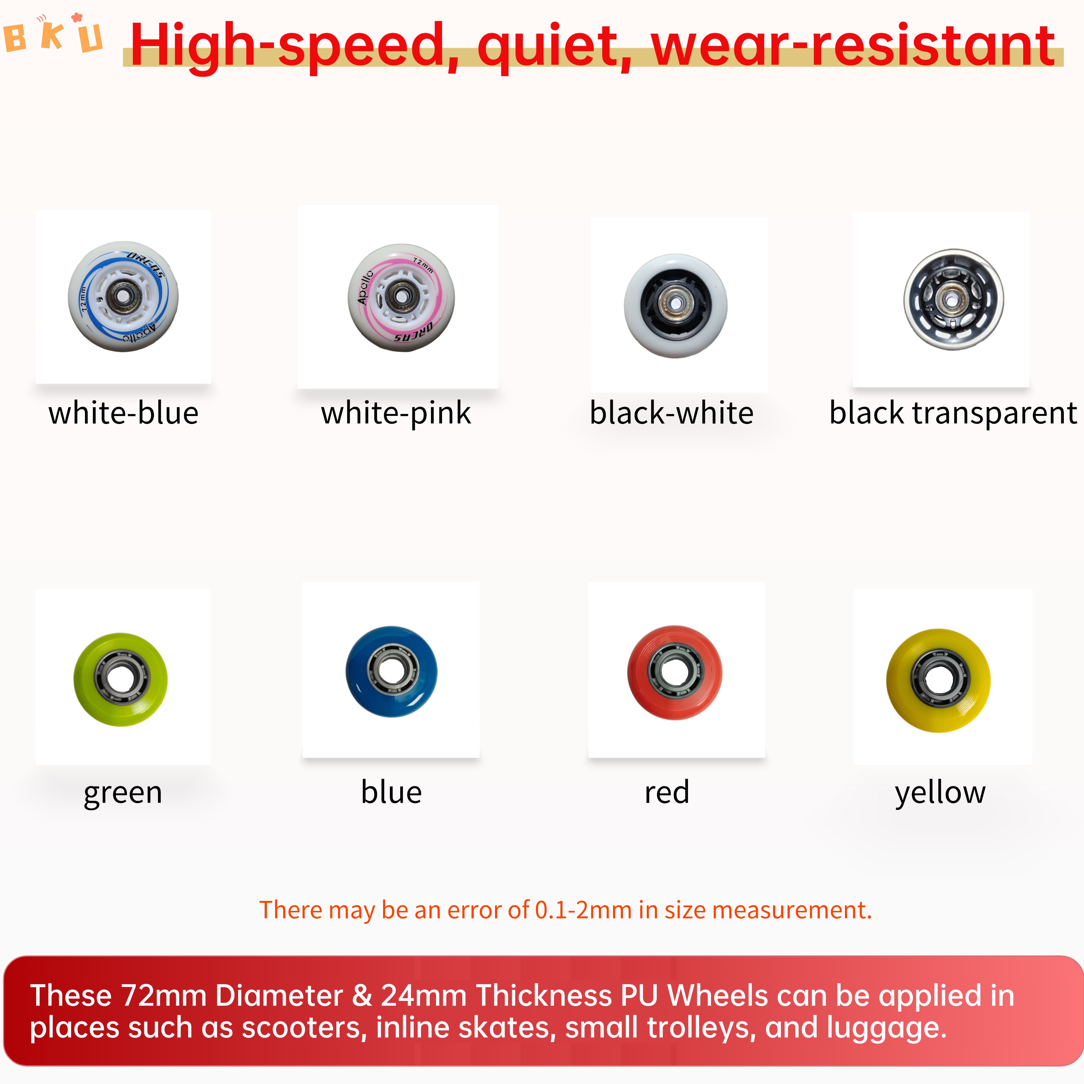 2 Pcs 72mm Inline Skate Replac - Luggage Wheel Replacement incelemesi ve fiyatı