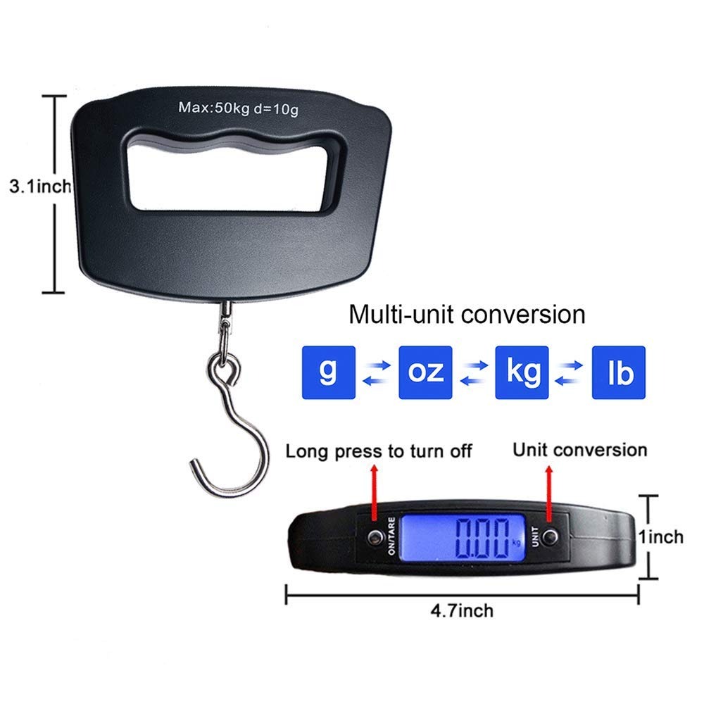 50kg Portable Handheld Digital - Luggage Scale Hanging incelemesi ve fiyatı