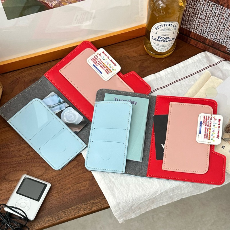 Ins Color Block Passport Holde - Travel Accessories Pouch For Men incelemesi ve fiyatı