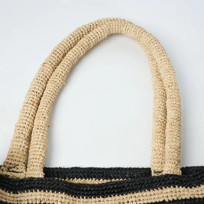 Striped raffia woven straw bag - Travel Accessories Luxury incelemesi ve fiyatı