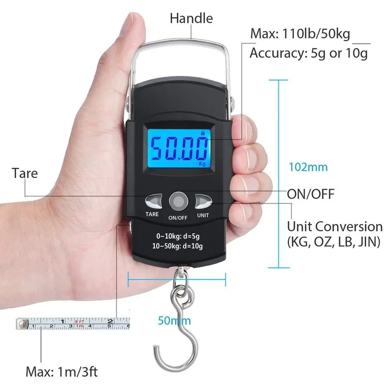 50kg Digital Luggage Weighing  - Luggage Scale Hanging incelemesi ve fiyatı