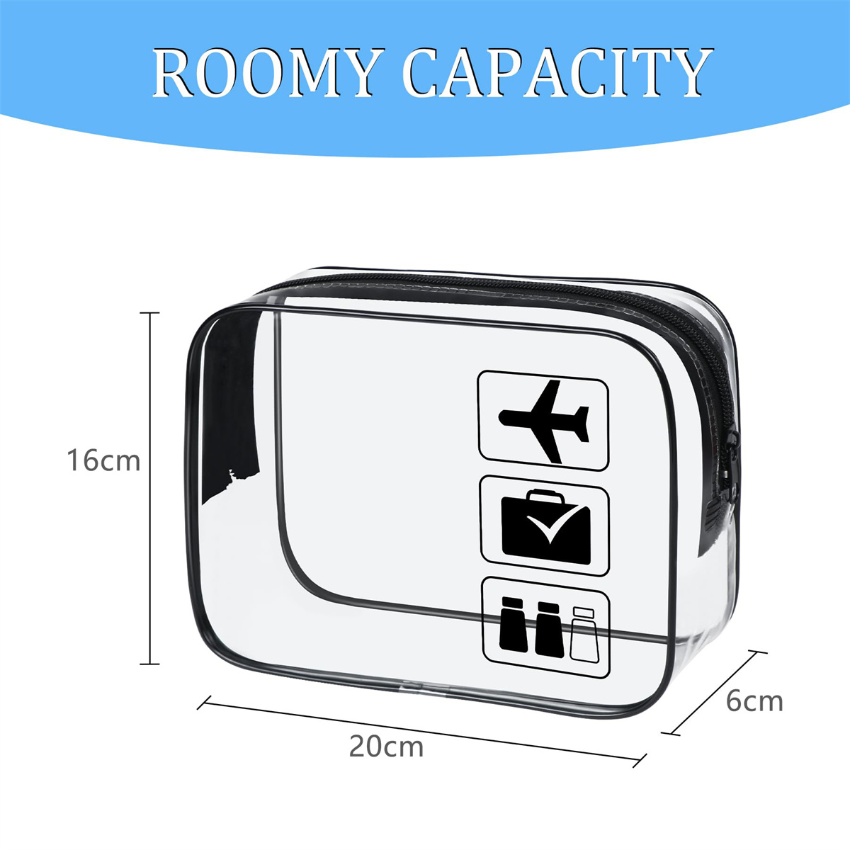 1pc Clear Toiletry TSA Approve - Toiletry Bag Tsa incelemesi ve fiyatı