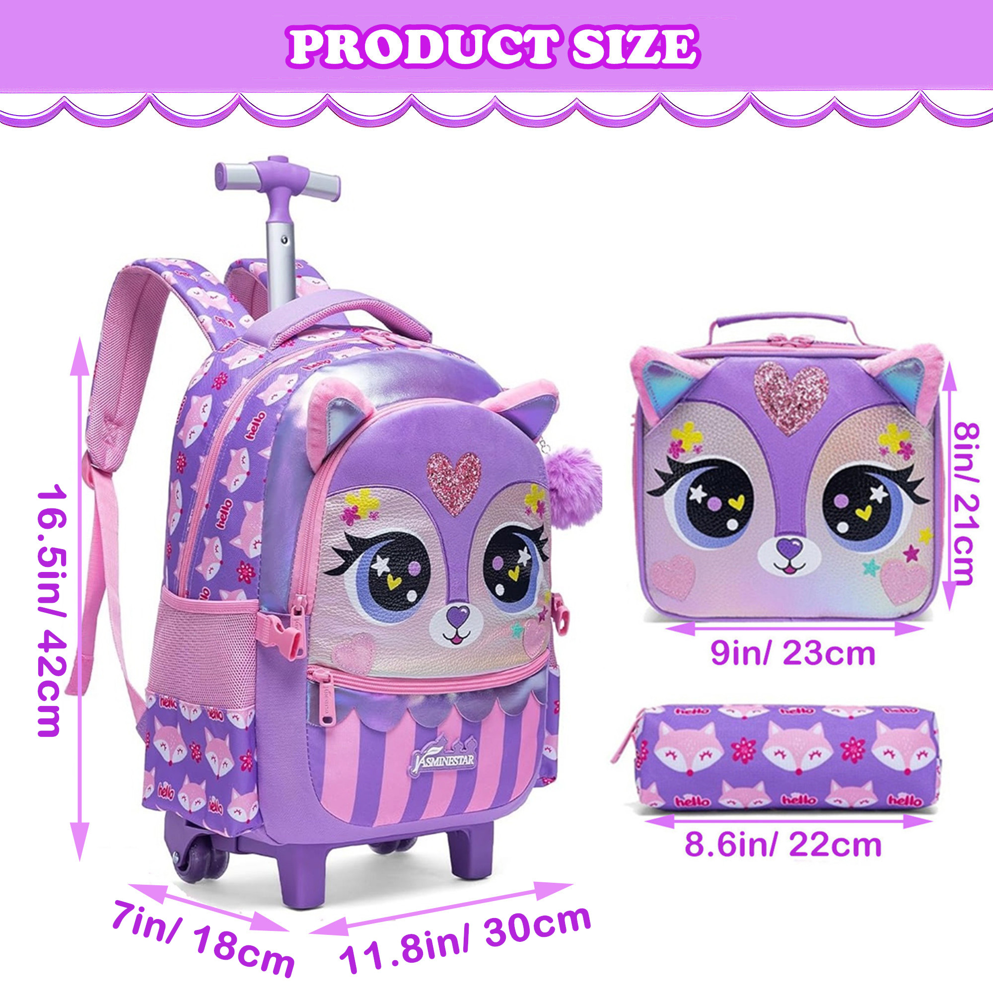 Kids Rolling Backpack for Girl - Luggage Wheel Replacement incelemesi ve fiyatı