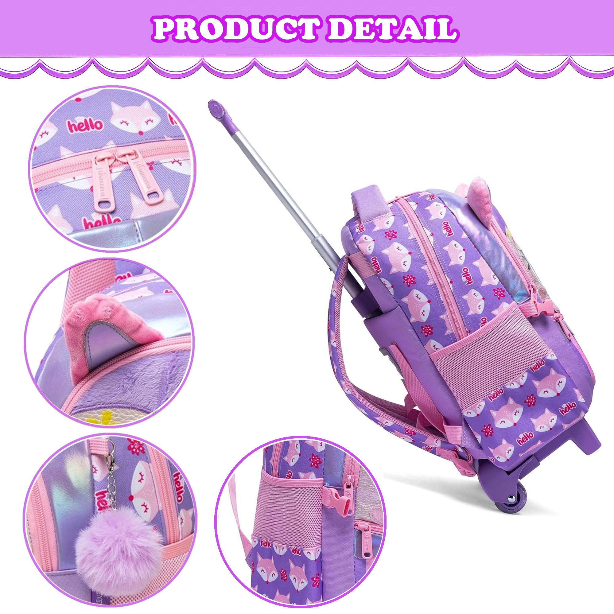 Kids Rolling Backpack for Girl - Luggage Wheel Replacement incelemesi ve fiyatı