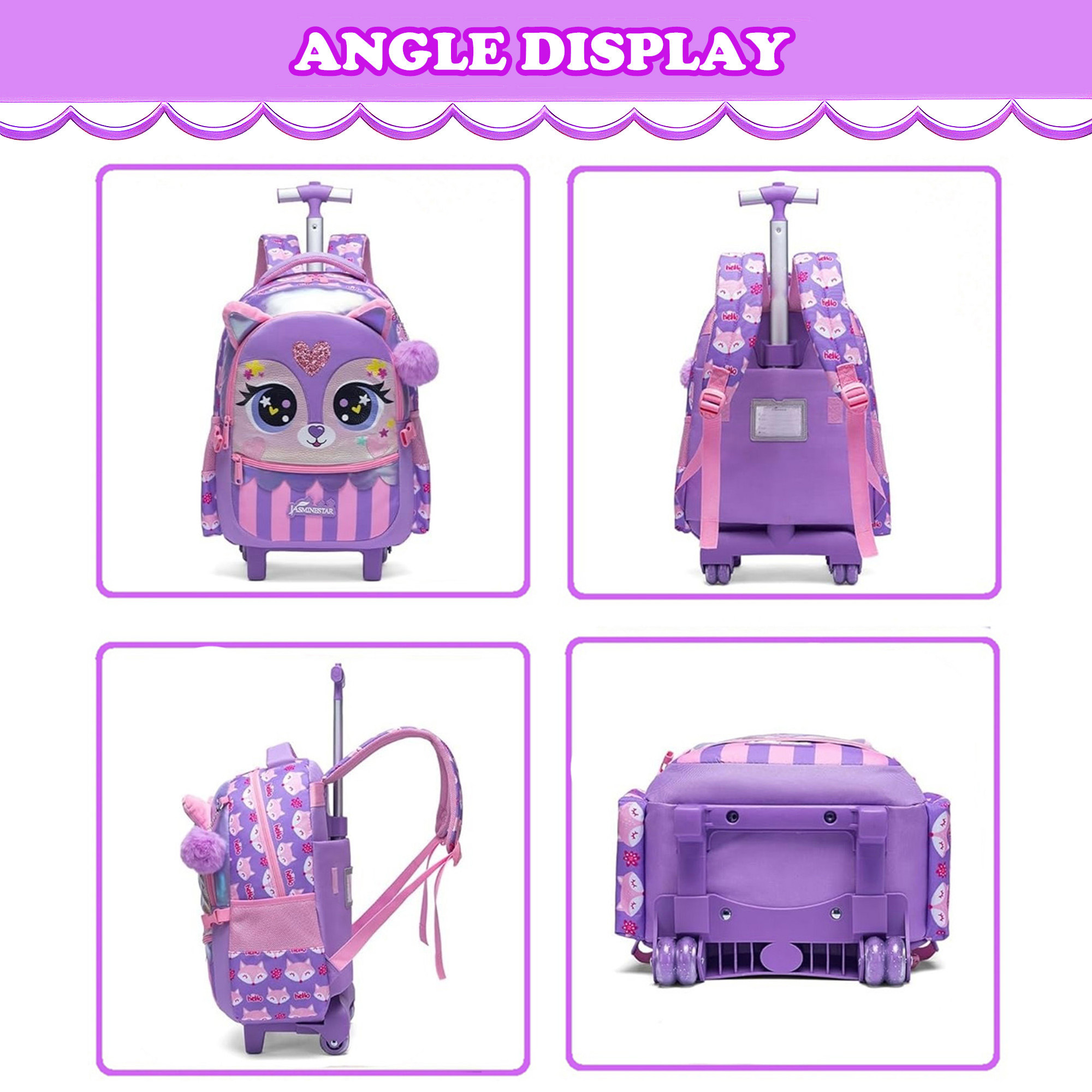 Kids Rolling Backpack for Girl - Luggage Wheel Replacement incelemesi ve fiyatı