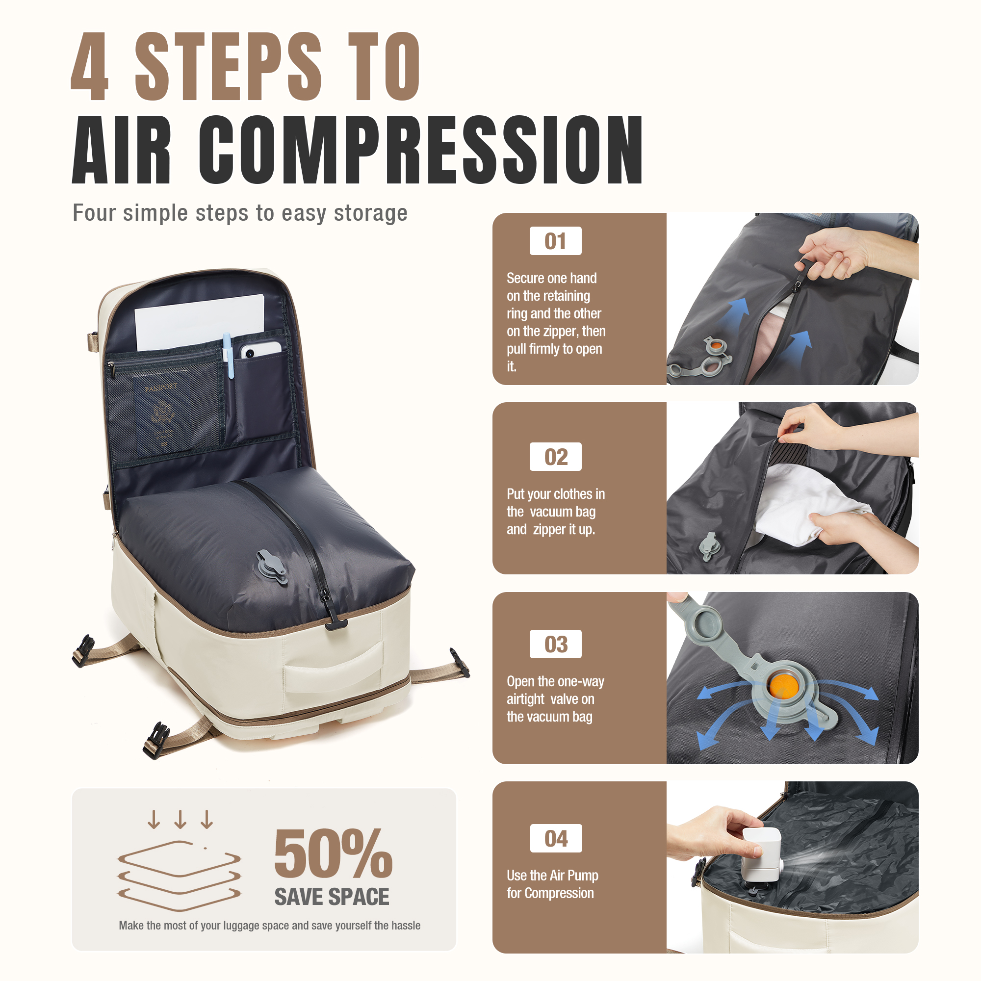 Vacuum Backpack Backpack Hand  - Travel Accessories Gadget incelemesi ve fiyatı
