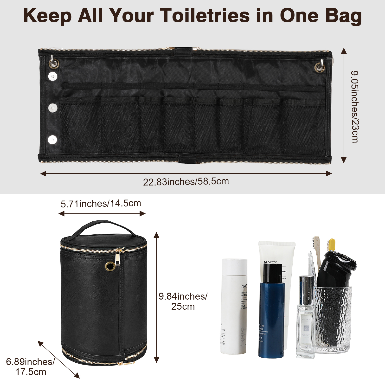 Leather Toiletry Bag for Men W - Travel Accessories Pouch For Men incelemesi ve fiyatı