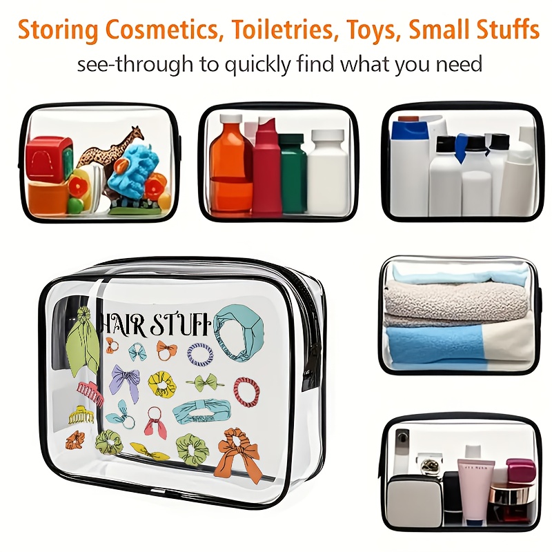 1pc Clear Makeup Bag Transpare - Toiletry Bag Tsa incelemesi ve fiyatı