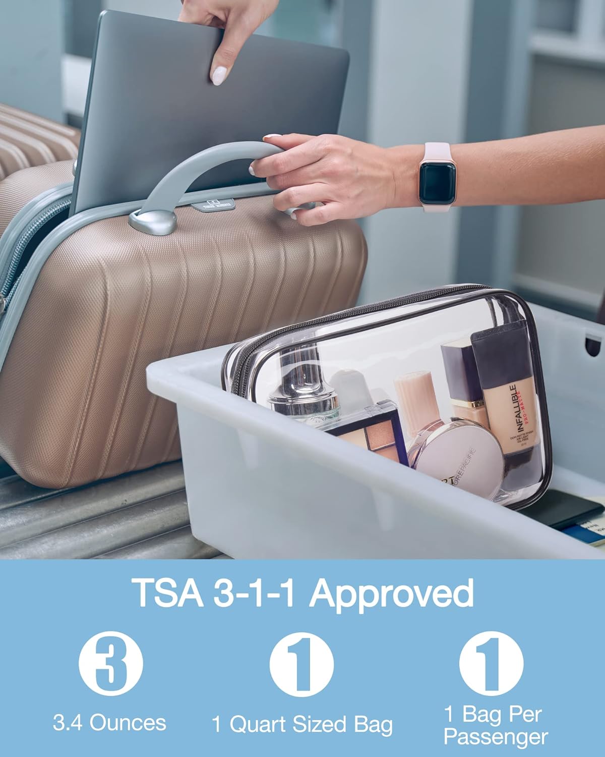 Clear Toiletry Bag, 2 Pack TSA - Toiletry Bag Tsa incelemesi ve fiyatı