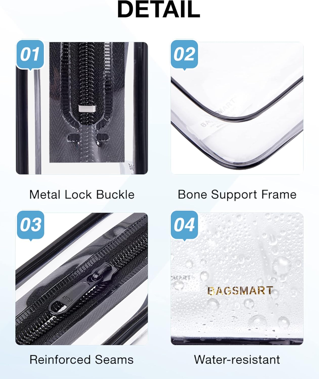 Clear Toiletry Bag, 2 Pack TSA - Toiletry Bag Tsa incelemesi ve fiyatı