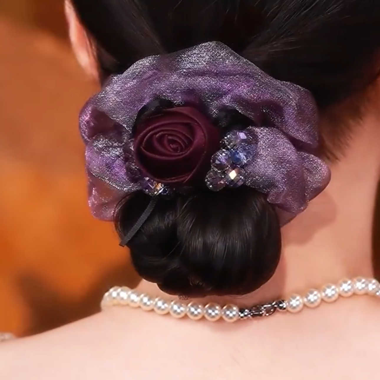 Elegant Rose Hair Tie Organza  - Travel Accessories Luxury incelemesi ve fiyatı