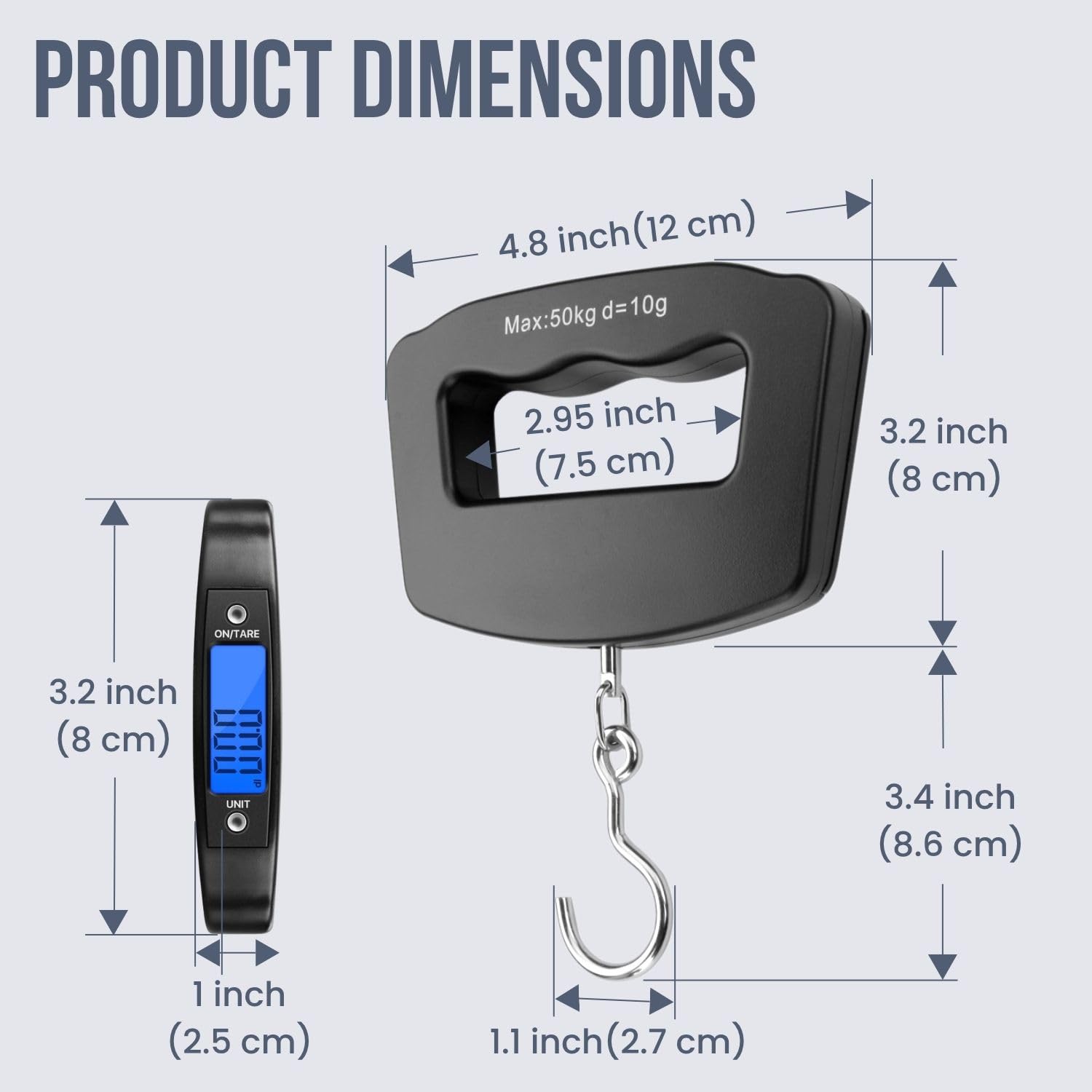 50Kg 10g Luggage Weight Scale, - Luggage Scale Hanging incelemesi ve fiyatı