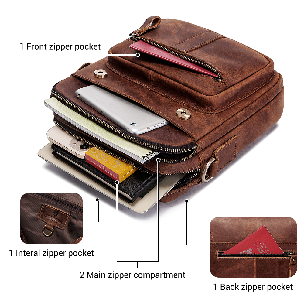HUMERPAUL Genuine Leather Men' - Travel Accessories Luxury incelemesi ve fiyatı