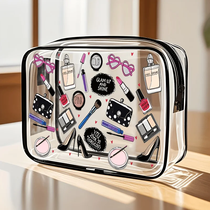 1pc Clear Makeup Bag Transpare - Toiletry Bag Tsa incelemesi ve fiyatı