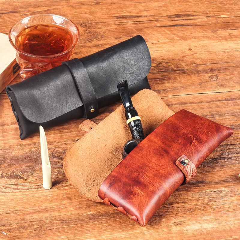 Vintage Cow Leather Pipe Bag H - Travel Accessories Pouch For Men incelemesi ve fiyatı