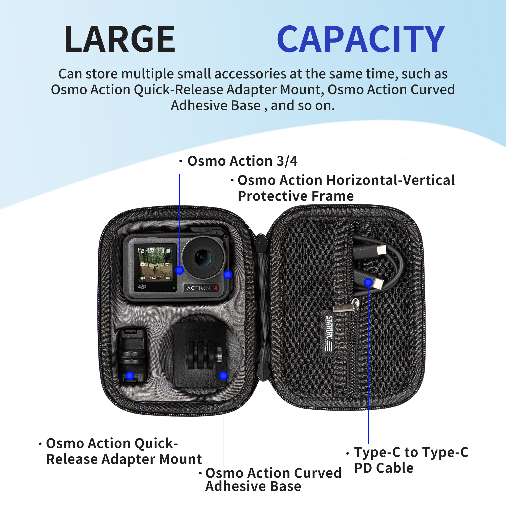 For DJI Osmo Action 5 Pro Acti - Travel Accessories Kit Bag incelemesi ve fiyatı