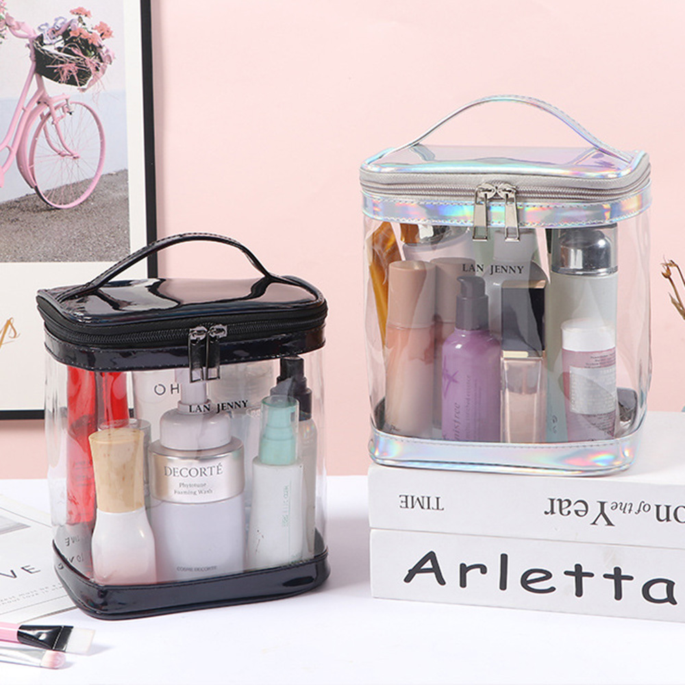 Clear PVC Makeup Bag with Hand - Toiletry Bag Tsa incelemesi ve fiyatı