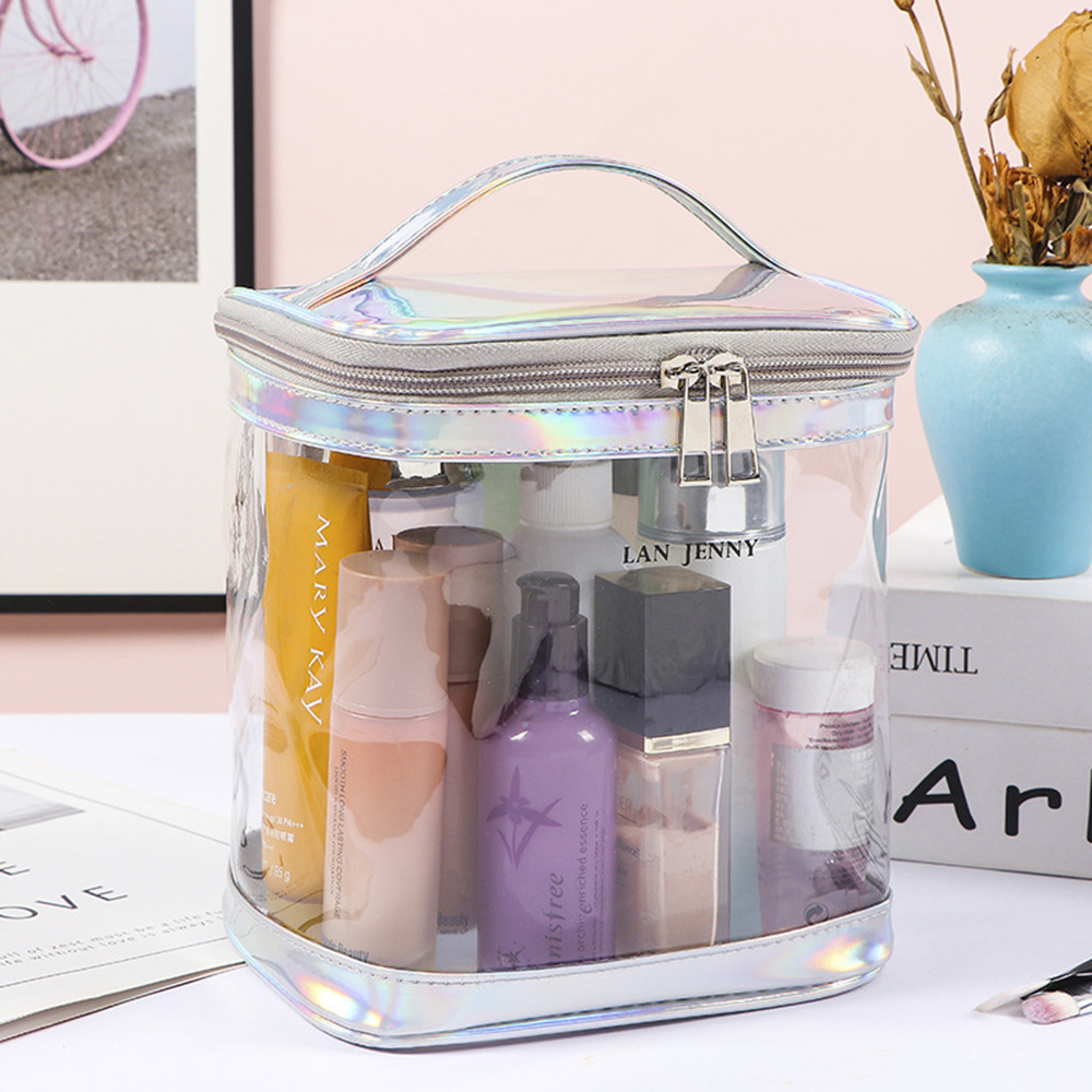 Clear PVC Makeup Bag with Hand - Toiletry Bag Tsa incelemesi ve fiyatı