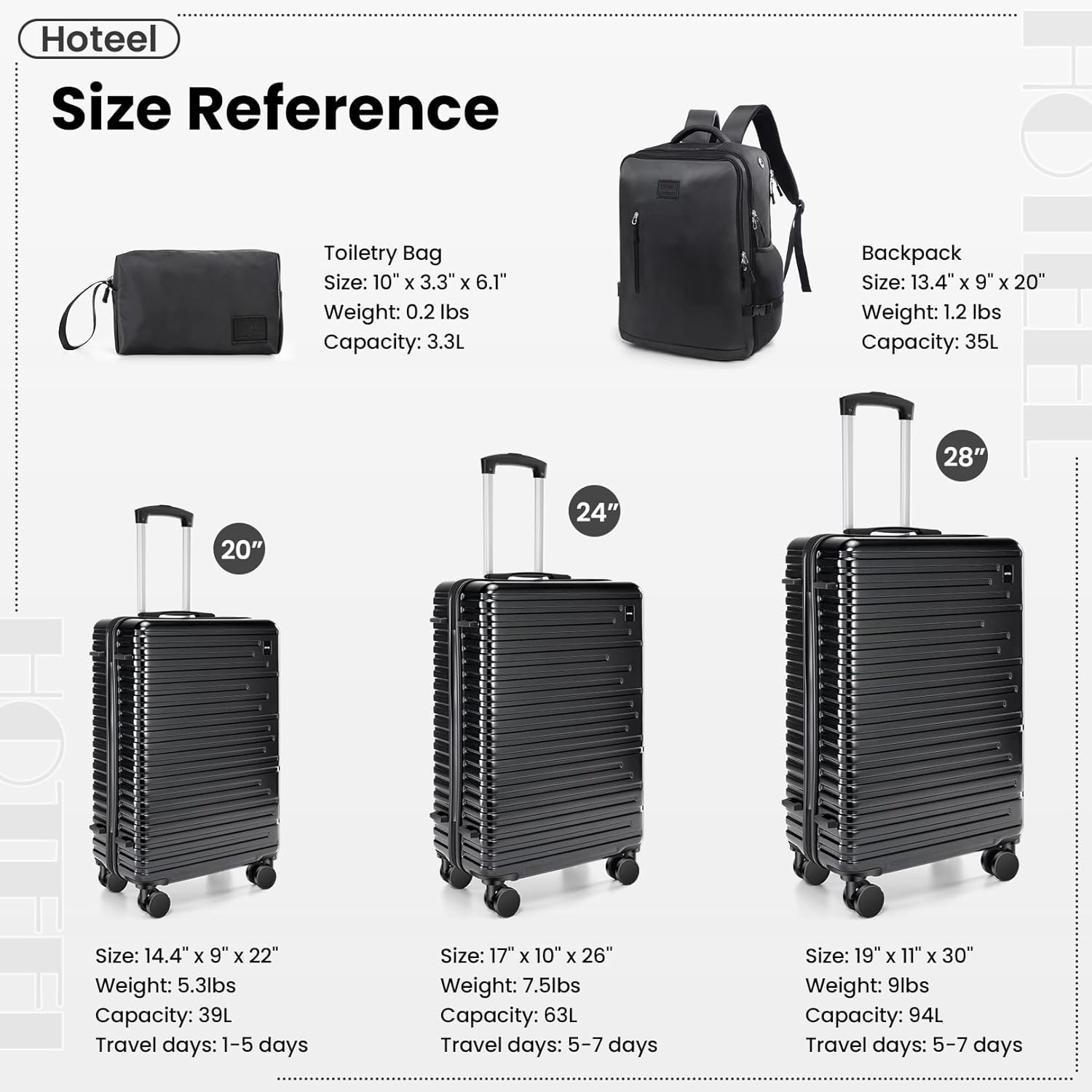 3/5pcs Luggage Set Carry On Su - Luggage Wheel Replacement incelemesi ve fiyatı