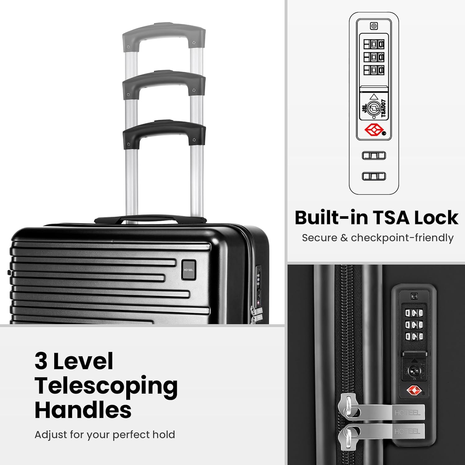 3/5pcs Luggage Set Carry On Su - Luggage Wheel Replacement incelemesi ve fiyatı